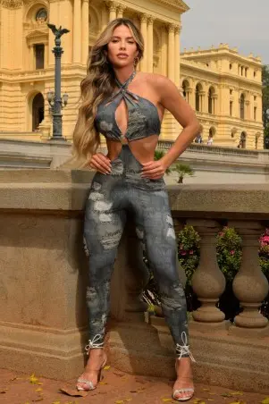 Macacão Fake Jeans Impact C/E