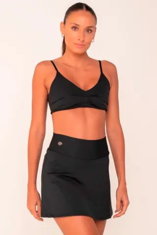 Black Skirt Shorts With Internal Pocket