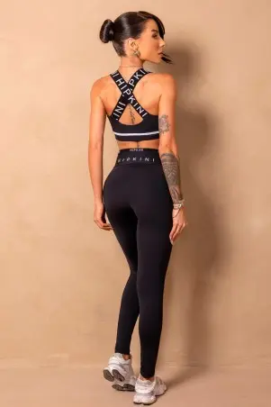 Time For Me Black Bias Leggings S/E