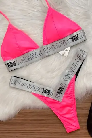 LabellaMafia Neon Pink Bikini LabellaMafia Neon Pink Bikini