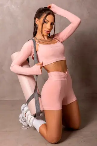 Sunrise Pink Shorts with Draping S/E