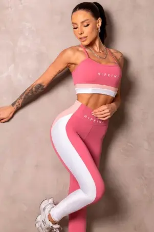 Legging Smash Rosa Com Silk S/E