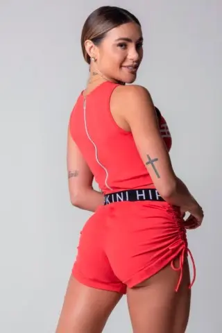 Shorts Blogger Vermelho S/E