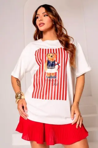 T-Shirts Teddy Stripes Off-White