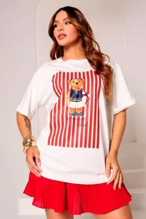 T-Shirts Teddy Stripes Off-White