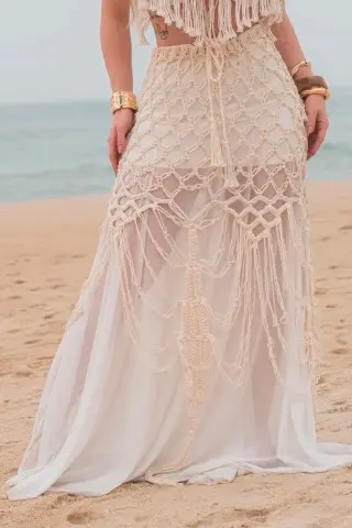 Saia Crochê Handmade