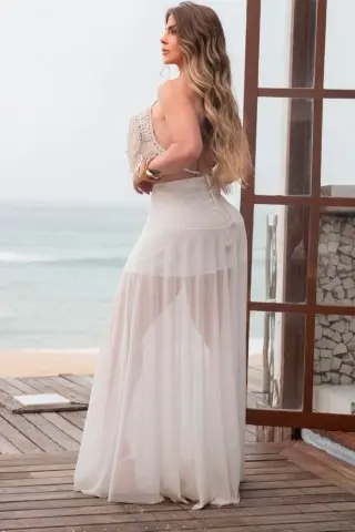 Off-White Tulle Skirt