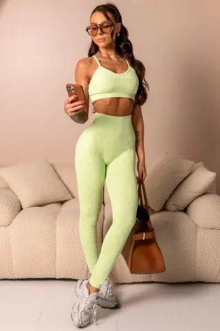 Seamless Style Yourself Green Top with Thin Straps