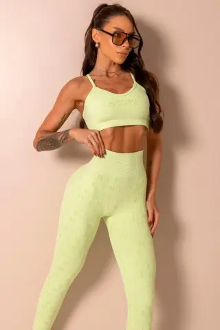 Top Seamless Style Yourself Verde com Alças finas