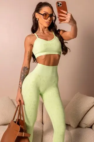 Seamless Style Yourself Green Top with Thin Straps