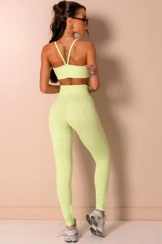 Seamless Style Yourself Green Top with Thin Straps