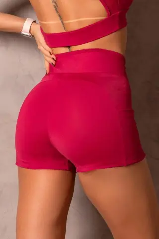 Shorts Runner Marsala Com Bolsos S/E