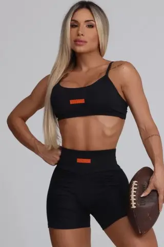 Black Tie-Break Shorts S/E