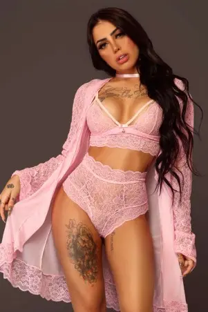 Elegance Illusion Set With Hot Pant