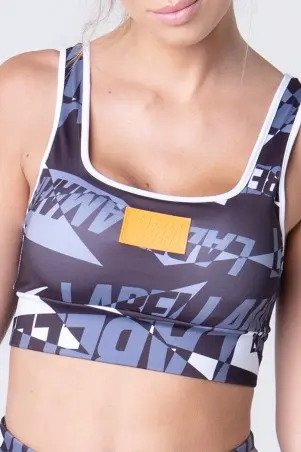 LabellaMafia Logomania White Top with Print