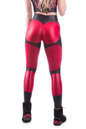 Dynamite Apple Booty Burgundy Black Legging Pants