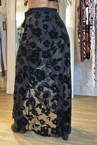 Colcci Midi Velvet Skirt