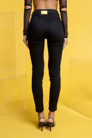 LabellaMafia Denim Black Pants