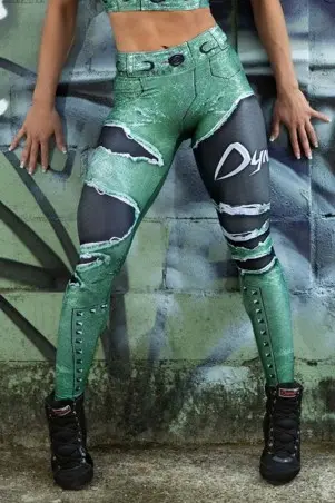 Legging Dynamite Placebo Green Denim